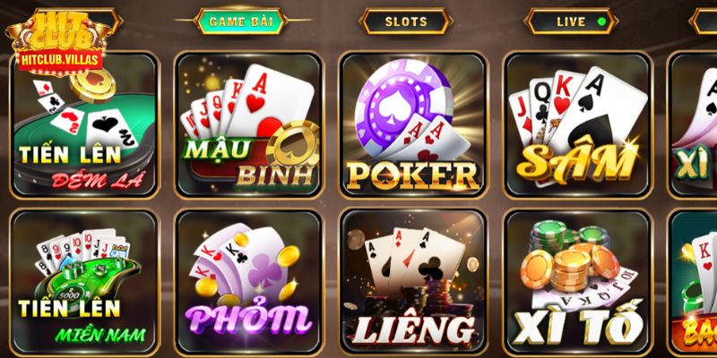 Số lượng tựa game bài Hitclub không nhiều nhưng có lối chơi hay và hấp dẫn